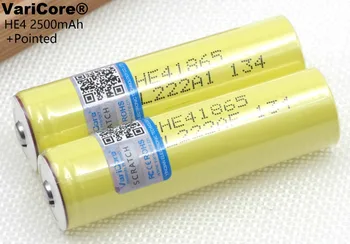 VariCore Pre LG Nový, Originálny HE4 18650 Nabíjateľná li-lon batérie 3.6 V, 2500mAh Batérie 20A 35A vypúšťanie + Špicaté