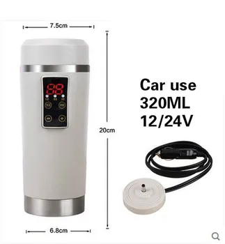 Varná kanvica Auto elektrické šálku horúcej 12V auto s ohrev vody cestovať prenosné tepla zachovanie ohrievača