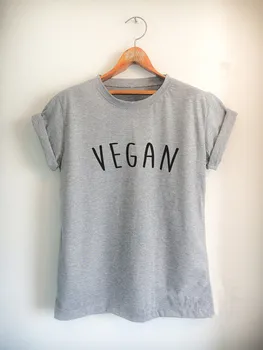 Vegánska Unisex ženy mens t tričko vysokej kvality dievčatá topy Tumblr bežné tees t shirt vegánska topy tees tumblr t tričko