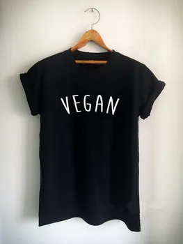 Vegánska Unisex ženy mens t tričko vysokej kvality dievčatá topy Tumblr bežné tees t shirt vegánska topy tees tumblr t tričko