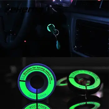 Vehemo LED Svietiace Auto Kľúč Zapaľovania Krúžok Dekor Nálepka Pre Ford Pre Chevrolet Pre Mazda Pre Toyota New