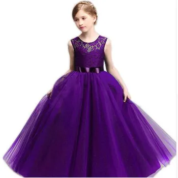 Vek 8 10 11 12 14 ročná Svadobné Šaty Na spoločenské Nosenie Detí Dlhé Šaty pre Teenagerov Dievčatá Oblečenie Župan Ceremonie Fille