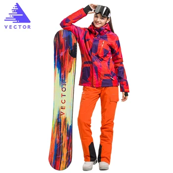 VEKTOR Profesionálne Muži Ženy Lyžiarske Odevy Bundy + Nohavice Teplé Zimné Nepremokavé Lyžovanie, Snowboarding Oblečenie Set Značky
