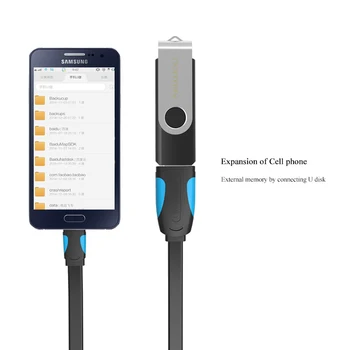 VENCIE OTG Adaptér Micro USB Na USB 2.0 Converter pre samsung Galaxy S3 S4 S5 Tablet Pc na Flash Myši, Klávesnice
