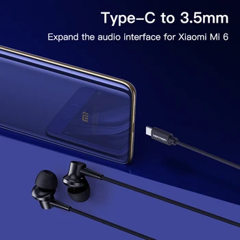 Vencie Typ C do 3,5 mm Slúchadlá kábel kábel Adaptéra USB 3.1 Typ-C, USB C do 3,5 Jack Audio Aux Kábel pre Xiao Mi6 Slúchadlá Reproduktor