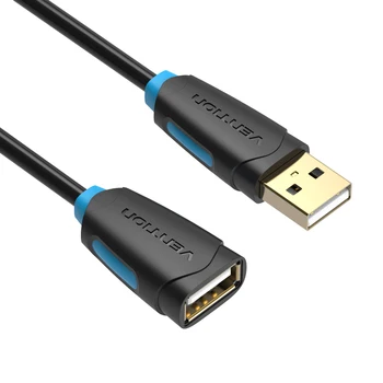 Vencie USB Predlžovací Kábel Pozlátené USB 2.0 Kábel Mužov a Žien 1m 2m 3m Synchronizáciu Údajov USB 2.0 Extender Kábel Predlžovací Kábel