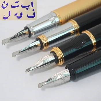 Venuša - Všetky kovové plniace pero gotické umenie pero arabčina perzský mijit kaligrafie black golden 5 mm Multi-funkčné nib darček