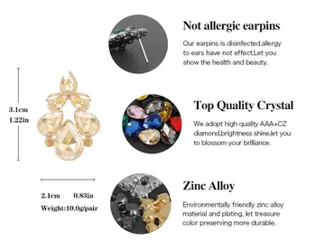 VEYO Nové Módne Šperky Crystal Stud Náušnice pre Ženy 2018 Značky Factory Veľkoobchod