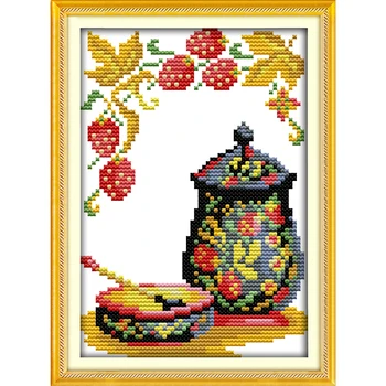 Večná láska Farebné keramiky Čínsky cross stitch súpravy Ekologické bavlnená Tkanina DIY vianočné dekorácie pre domov darček
