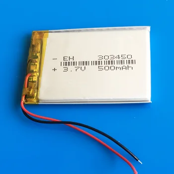 Veľa 5 ks 3,7 V 500mAh 303450 li ion nabíjateľná batéria polymer lithium MP3 GPS, DVD PSP bluetooth záznamník e-book fotoaparát