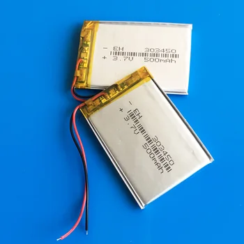 Veľa 5 ks 3,7 V 500mAh 303450 li ion nabíjateľná batéria polymer lithium MP3 GPS, DVD PSP bluetooth záznamník e-book fotoaparát