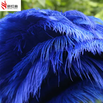 Veľkoobchod 10 KS krásne prírodné kráľovská modrá pštrosie perie 35-40 cm / 14 to16 palcov perie weding dekorácie oblaku