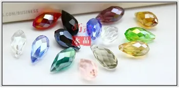 Veľkoobchod 100ks 6*12 mm Crystal Korálky Zmiešané Farby Tvárou Sklo Slza Korálky zobrazili kľúčové tlačidlá Pre Šperky, Takže Náramok Diy Korálky