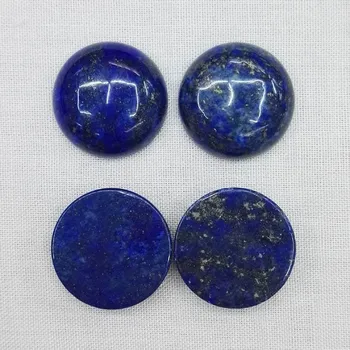 Veľkoobchod 20 mm prírodný kameň lapis lazuli korálky okrúhly tvar KABÍNY Cabochon voľné Korálky 10pcs/Veľa doprava Zadarmo