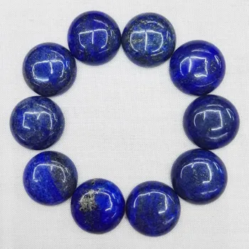 Veľkoobchod 20 mm prírodný kameň lapis lazuli korálky okrúhly tvar KABÍNY Cabochon voľné Korálky 10pcs/Veľa doprava Zadarmo