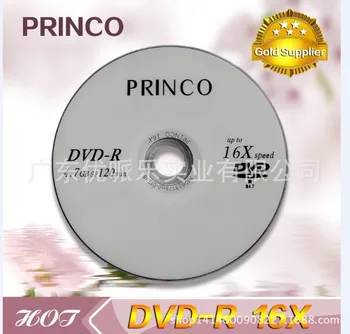 Veľkoobchod 5 diskov Menej ako 0,3% Vady Sadzbou 4,7 GB Princo Prázdne Tlačené, DVD-R Disk
