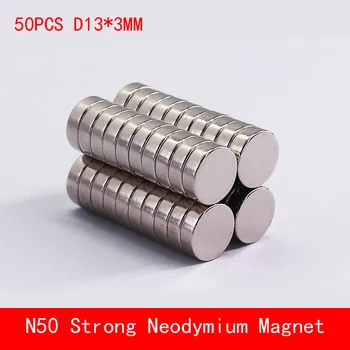 Veľkoobchod 50PCS D13*3 mm N50 silné magnetické sily neodýmu silné magnety okrúhle magnet N50 priemer 13X3MM