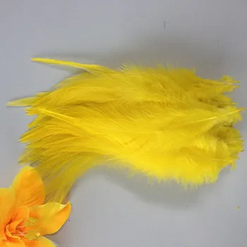 Veľkoobchod ideálny 20pcs kvalitných prírodných Bažant krku perie 4-6inch/10-15 cm Dekoratívne diy žltá