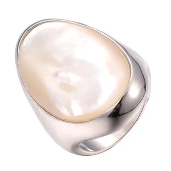 Veľkoobchod Pearl shell 925 sterling silver Ring Móda Veľkosť Prsteňa 6 7 8 9 10 F1250