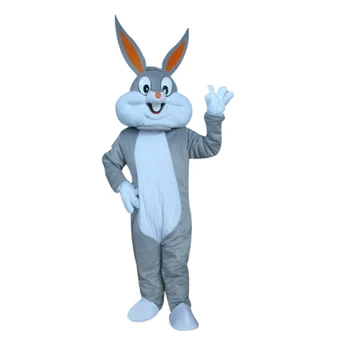 Veľkoobchod PROFESSIONBUNNY MASKOT COSTUMEAL jeho šedá Zajac Zajac Dospelých Maškarný Cartoon Vyhovovali Maškarný doprava zadarmo