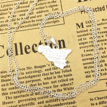 Veľkoobchod Taliansko náhrdelník Sicília Mapu náhrdelník ženy módny prívesok charm golier Šperky choker náhrdelník darček strieborná zlatá farba