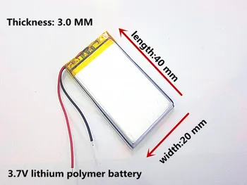 Veľkosť 302040 3,7 V 250mah Lítium-Tablet polymer batérie s Ochranou Rada Pre MP3 MP4 MP5 GPS Digitálne Produkty Fr