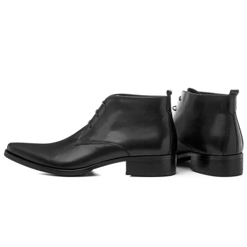 Veľká veľkosť EUR46 Ukázal Prst šaty topánky pánske členkové topánky, svadobné topánky originálne kožené pánske business topánky