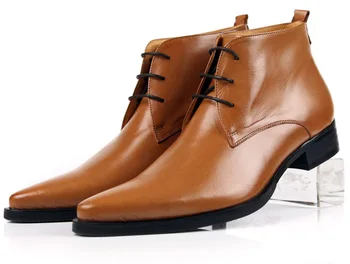 Veľká veľkosť EUR46 Ukázal Prst šaty topánky pánske členkové topánky, svadobné topánky originálne kožené pánske business topánky