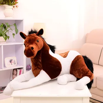 Veľká Veľkosť Simulácie zvieracích 70x40cm kôň plyšové hračky náchylný kôň bábika na darček k narodeninám
