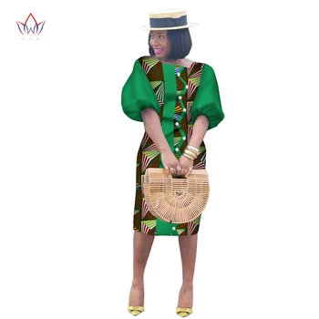 Veľká Veľkosť Tradičné Šaty pre Ženy 2018 Dashiki Elegantné České Plážové Šaty Vestido Sexy Afriky Oblečenie WY2794