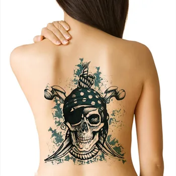 Veľké Dočasné Tetovanie Ramena Body Art Vymeniteľné Nepremokavé Lebky Tetovanie Nálepky Horúce pre ženy muž