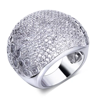 Veľké Krúžky kvalitný medený Krúžok kubický zirkón prst prsteň ženy módne šperky Zadarmo zásielku v plnej veľkosti výrobnú cenu