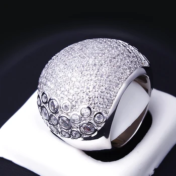Veľké Krúžky kvalitný medený Krúžok kubický zirkón prst prsteň ženy módne šperky Zadarmo zásielku v plnej veľkosti výrobnú cenu