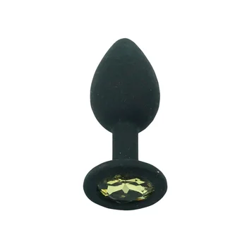 Veľké Stredné malé veľkosti 3 v jednom nastaviť čierny silikónový análny plug jewel zadok plug vložiť gay sex hračky