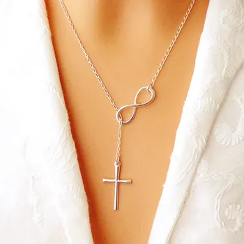 Viacnásobný výber perlový náhrdelník prívesok módne strieborné listy Imitácia Perly kvapky kríž náhrdelník ženy šperky darček strany