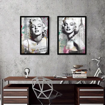 Vianočné kvalitné umenie plagátu plátno Retro fotografie Marilyn Monroe Plátno Steny v Obývacej Izbe Umenie Plagátu kanceláriu Domova