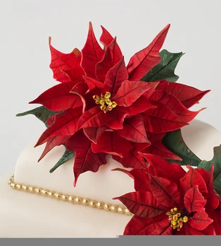 Vianočné kvet z nehrdzavejúcej ocele fondant fréza tortu formy fondant formy fondant cake zdobenie nástroje sugarcraft