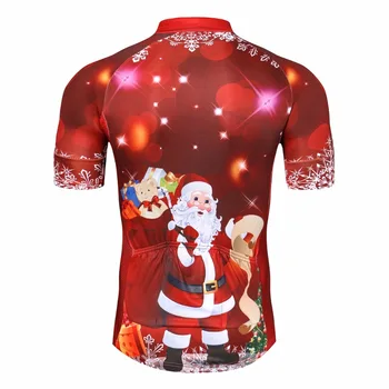 Vianočné MTB Bike Jersey pánske Cyklistické Oblečenie, Oblečenie 2017 Jersey Jazda na bicykli Top Maillot T-športové košele, Blúzky, Červená