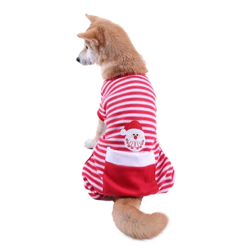 Vianočné Pes, Mačka Šaty, Kostým Santa Zväzkový Vzor S Kapucňou Pyžamo Kombinézy Nový Rok Party Prípade Jeseň Zima Teplý Kabát