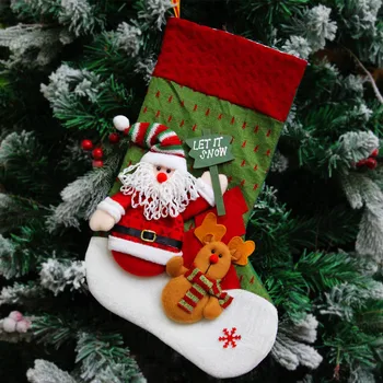 Vianočné ponožky dodávky Vianočné pančuchy na Vianoce Santa Claus / Snehuliak ponožky ozdoby darčekové tašky