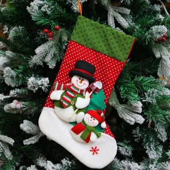 Vianočné ponožky dodávky Vianočné pančuchy na Vianoce Santa Claus / Snehuliak ponožky ozdoby darčekové tašky