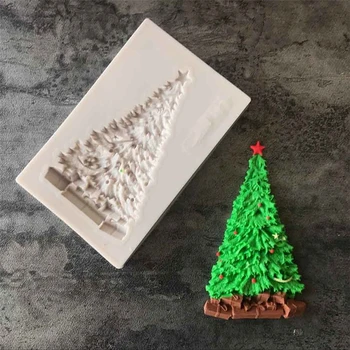 Vianočné Série Strom Silikónové Fondant Formy Želé Cukríky Cookies Sušienky Nástroj Cake Decoration Pečenie Nástroje