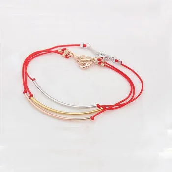 Vianočný darček-3 kovové farby nové červené lano náramok jednoducho móda pre valentines