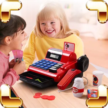 Vianočný Darček pokladne Dieťa Predstierať, že Hrať Hračky Supermarket Deti POS Stroj Hra Deti Vzdelávania Vzdelávanie Model Prítomný