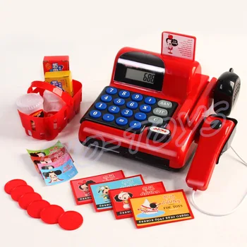 Vianočný Darček pokladne Dieťa Predstierať, že Hrať Hračky Supermarket Deti POS Stroj Hra Deti Vzdelávania Vzdelávanie Model Prítomný