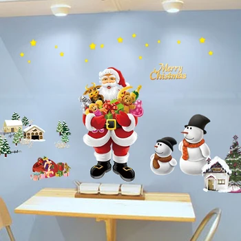 Vianočný Sneh Samolepky na Stenu Vinyl na Stenu Kotúča, Okno, Stenu, Nálepky pre Deti Izba domova steny v obývacej izbe odtlačkový muurstickers