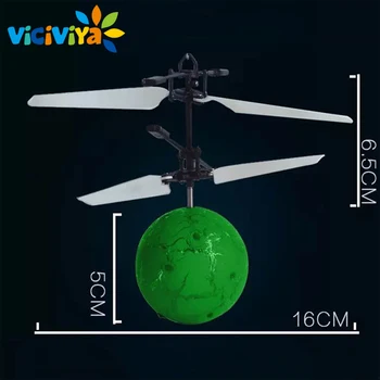 VICIVIYA Signálne Svetlo-až Hračky Svietiacimi LED Magic Lietajúce Lopta Snímanie Crystal Lietajúce Lopta Vrtuľník Indukčné Lietadlá, Hračky