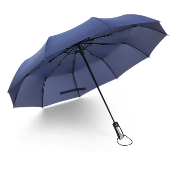 Vietor Odolný Skladací Automatický Dáždnik Dážď Ženy Auto Luxusné Veľké Vetru Dáždniky Dážď Pre Mužov Čierny Povlak 10K Parasol
