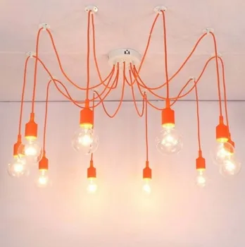 Vintage Farebné Nordic Spider Prívesok Na Čítanie Viac Nastaviteľné Retro Prívesok Svetlá Loft Dekoratívne Svietidlá Osvetlenie Led Domov