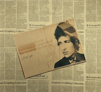 Vintage Poster Bob Dylan kraft papier plagát, dekoratívne maľby ľudový básnik bar nástenné maľby retro plagátu 30x21cm